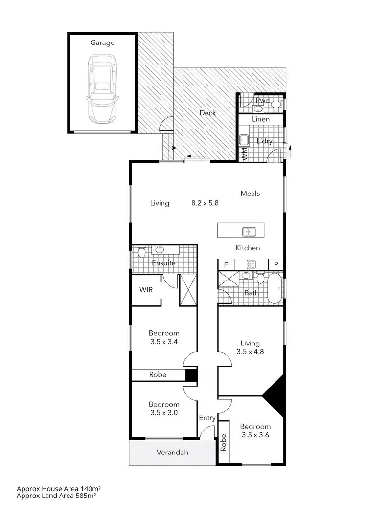 Floorplan of Homely house listing, 819 Darling Street, Redan VIC 3350