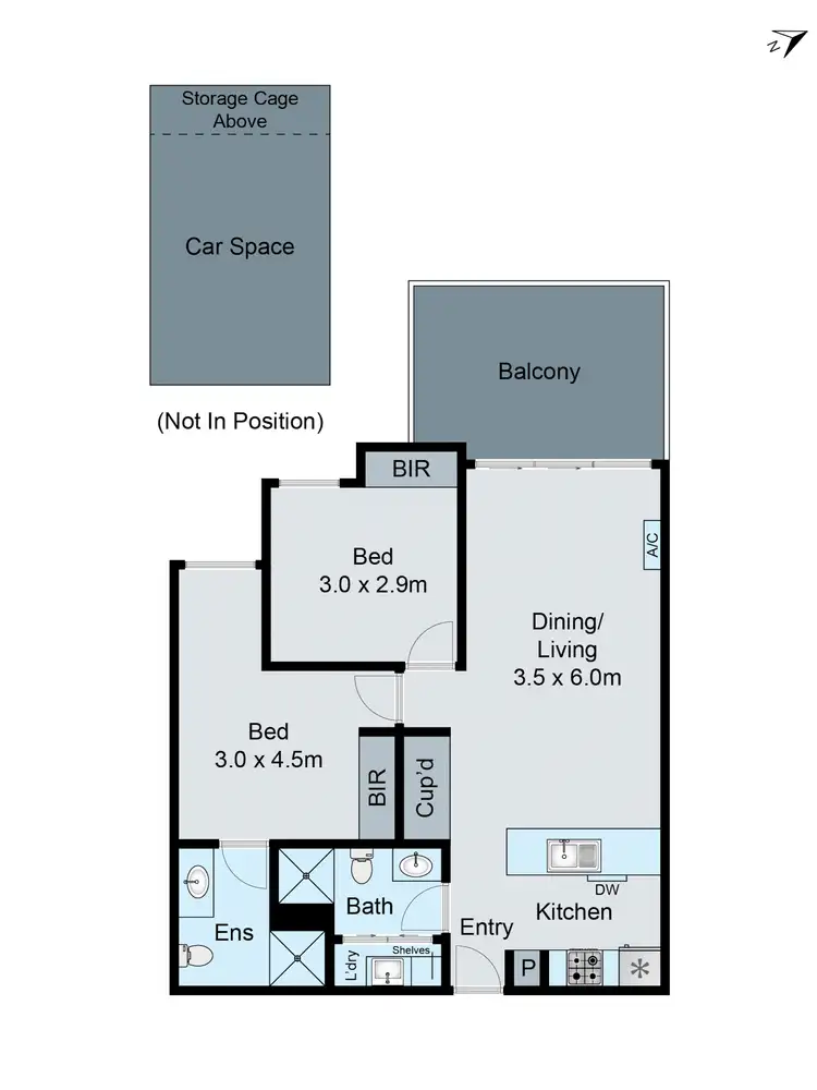 Floorplan of Homely apartment listing, B314/60 Autumn Terrace, Clayton South VIC 3169