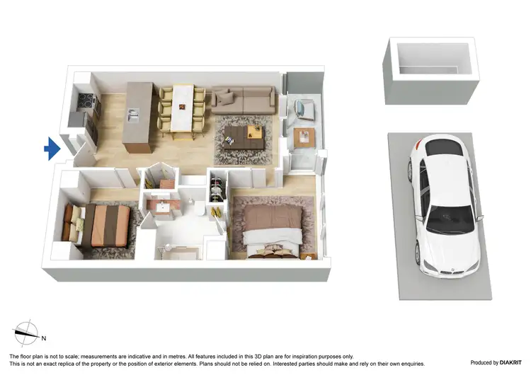 Floorplan of Homely apartment listing, 1704/8 Franklin Street, Melbourne VIC 3000