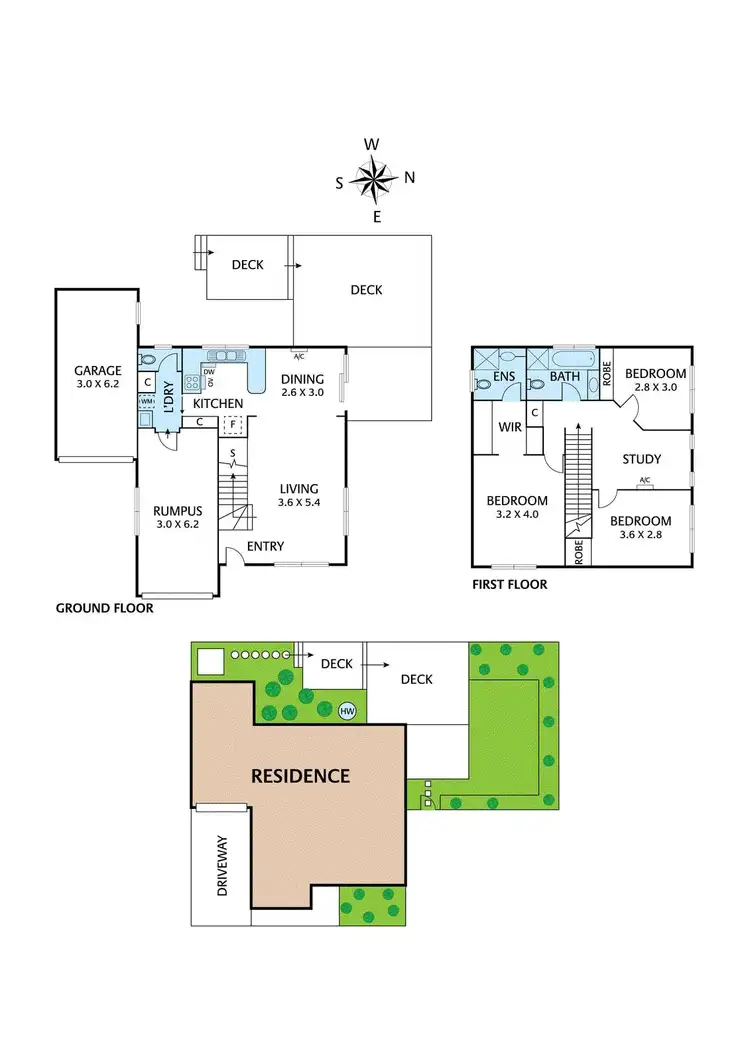 Floorplan of Homely townhouse listing, 6/5 McCarthy Grove, Montmorency VIC 3094