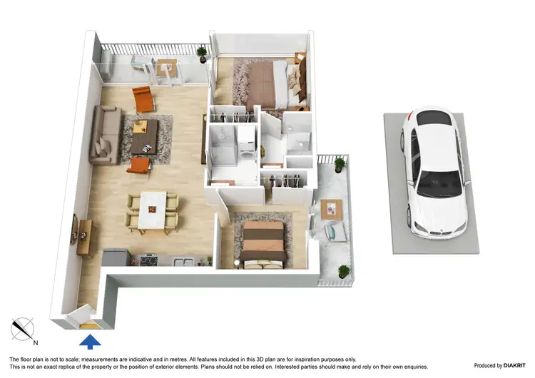 Floorplan of Homely apartment listing, 1708/618 Lonsdale Street, Melbourne VIC 3000