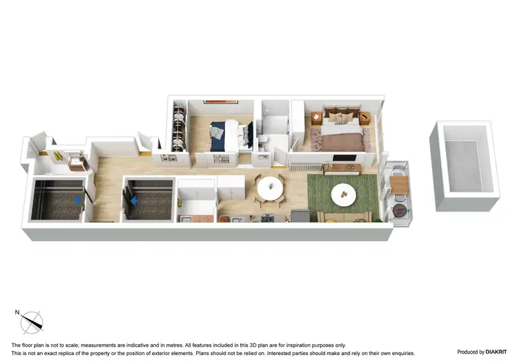 Floorplan of Homely apartment listing, 201/82 Flinders Street, Melbourne VIC 3000