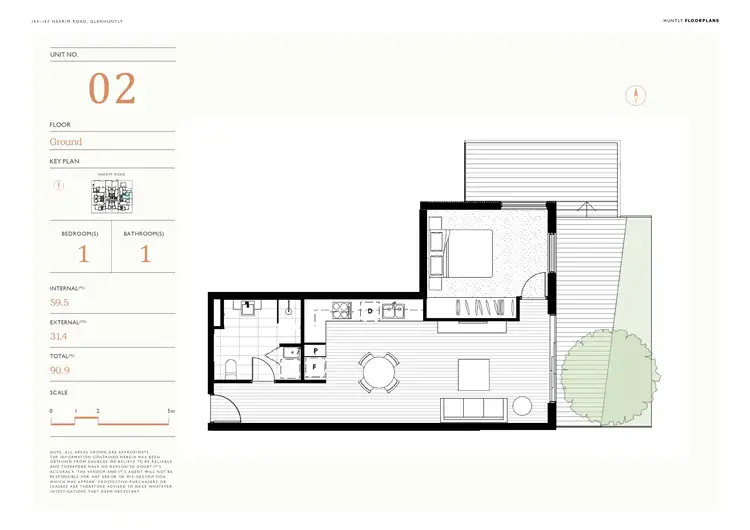 Floorplan of Homely apartment listing, 2/147 Neerim Road, Glen Huntly VIC 3163
