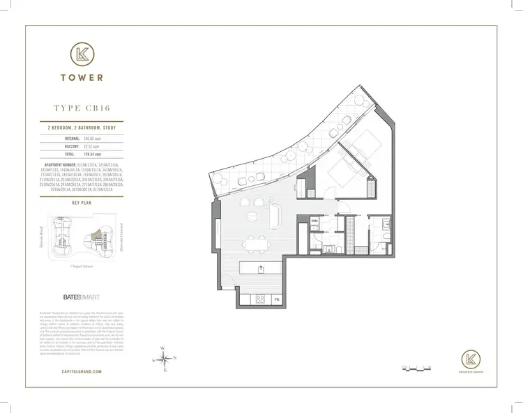 Floorplan of Homely apartment listing, 2109/1 Almeida Crescent, South Yarra VIC 3141