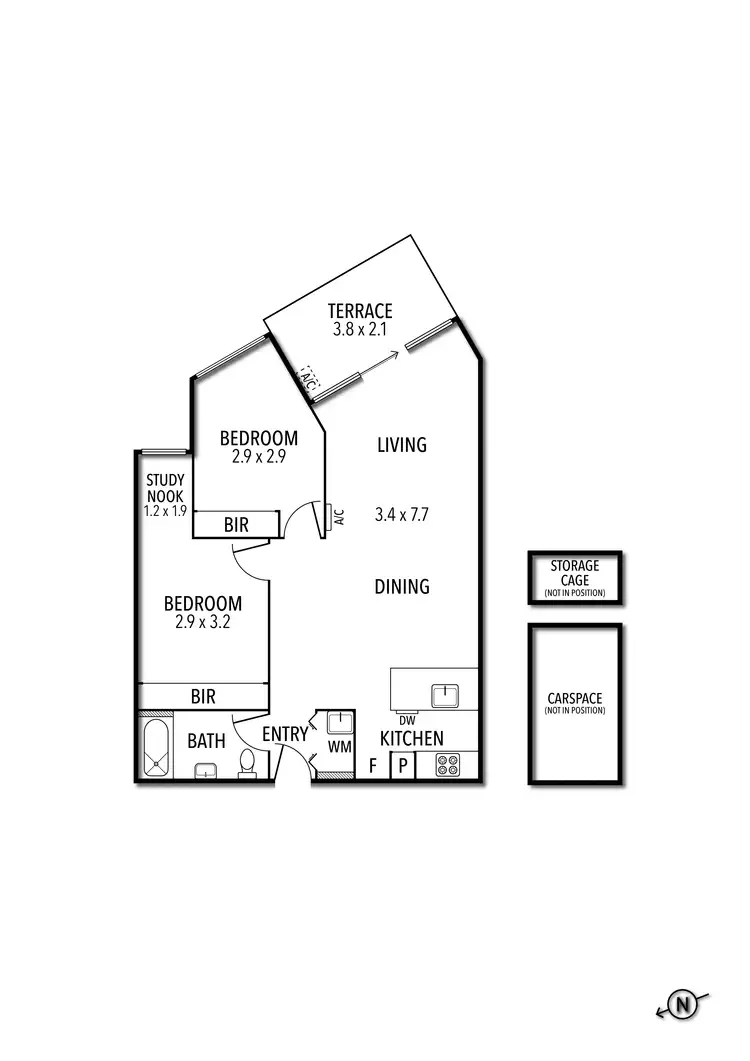 Floorplan of Homely apartment listing, 206/1 Duggan Street, Brunswick West VIC 3055