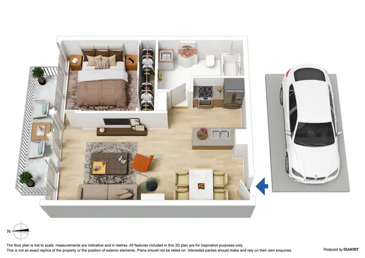 Floorplan of Homely apartment listing, 1907/668 Bourke Street, Melbourne VIC 3000