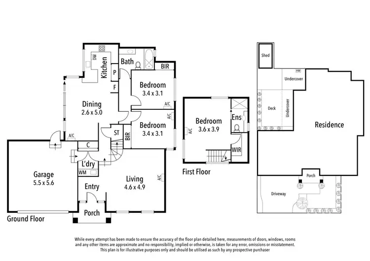 Floorplan of Homely townhouse listing, 1/18 Linden Avenue, Ivanhoe VIC 3079
