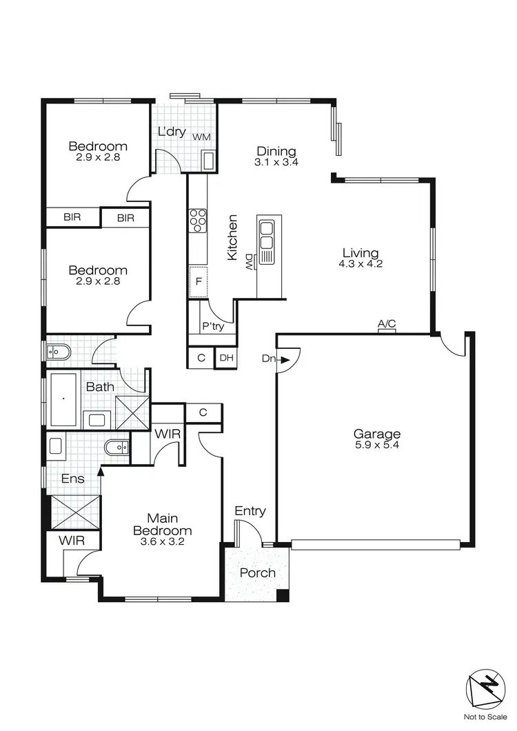 Floorplan of Homely house listing, 100 Giot Drive, Wendouree VIC 3355