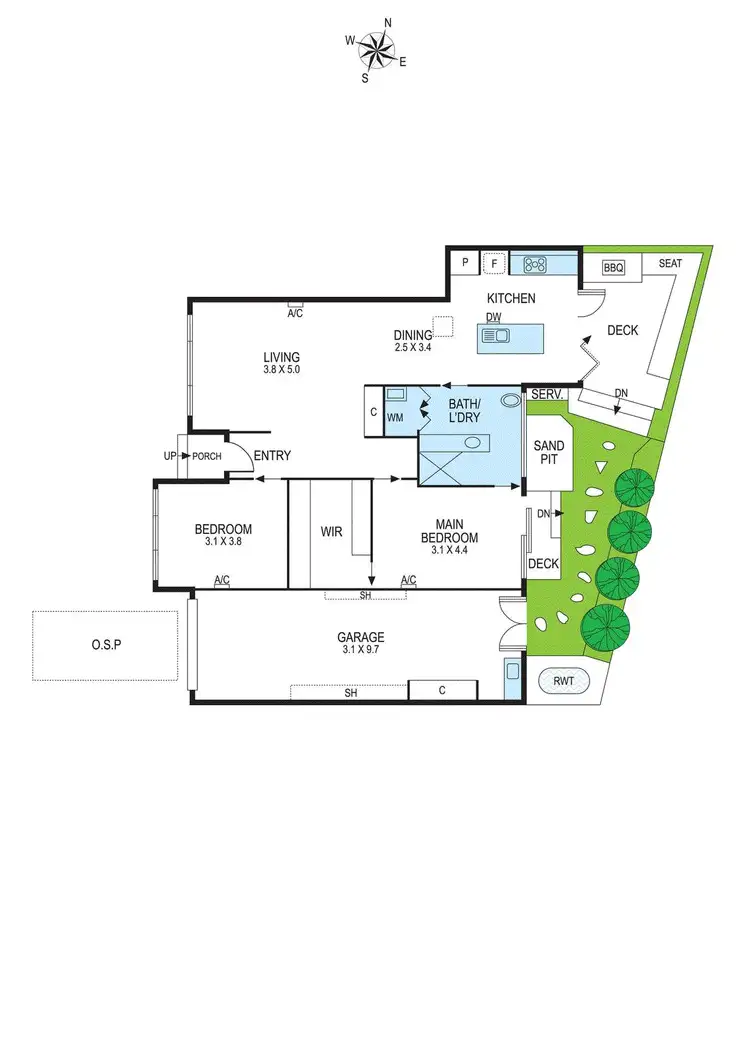 Floorplan of Homely villa listing, 19/27 Patterson Road, Bentleigh VIC 3204