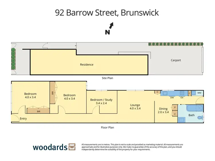 Floorplan of Homely house listing, 92 Barrow Street, Brunswick VIC 3056