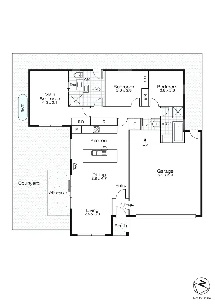 Floorplan of Homely unit listing, 2/105 Larter Street, Ballarat East VIC 3350