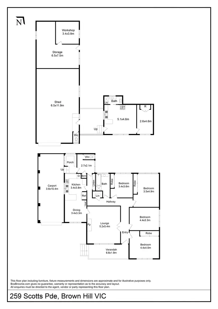 Floorplan of Homely house listing, 259 Scott Parade, Brown Hill VIC 3350