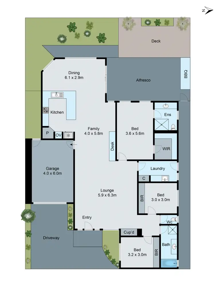 Floorplan of Homely townhouse listing, 2/3 Cleek Avenue, Oakleigh South VIC 3167