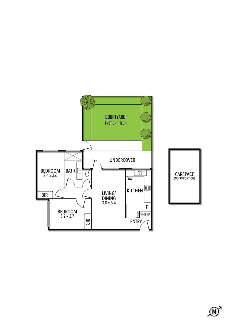 Floorplan of Homely unit listing, 2/97-99 Epsom Road, Ascot Vale VIC 3032