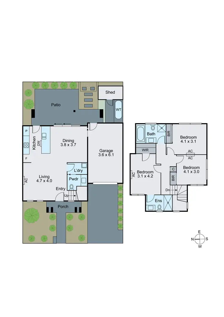 Floorplan of Homely townhouse listing, 44 Collins Street, Chadstone VIC 3148