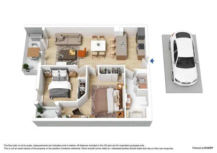 Floorplan of Homely apartment listing, 186/88 Kavanagh Street, Southbank VIC 3006