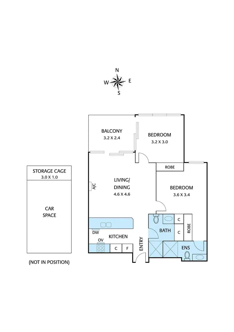 Floorplan of Homely apartment listing, 205/12 Powlett Street, Heidelberg VIC 3084