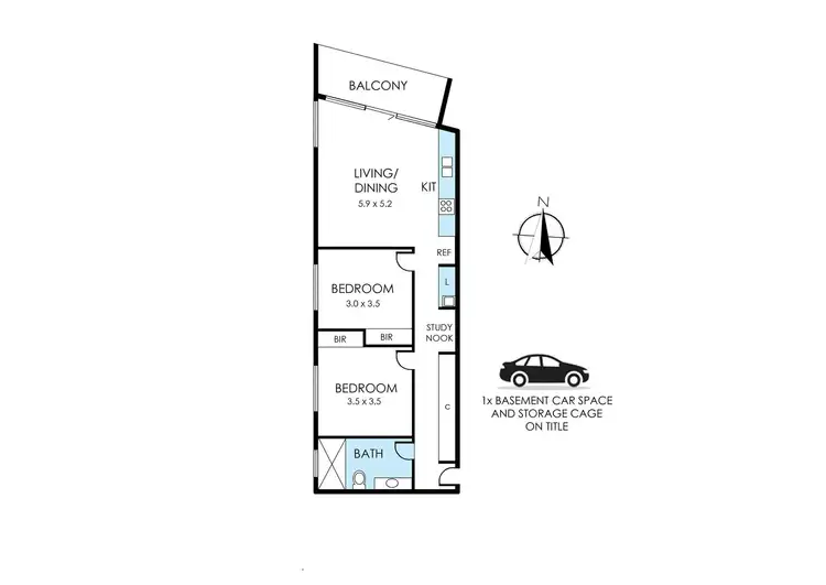 Floorplan of Homely apartment listing, 103/131 Mcdonald Street, Mordialloc VIC 3195