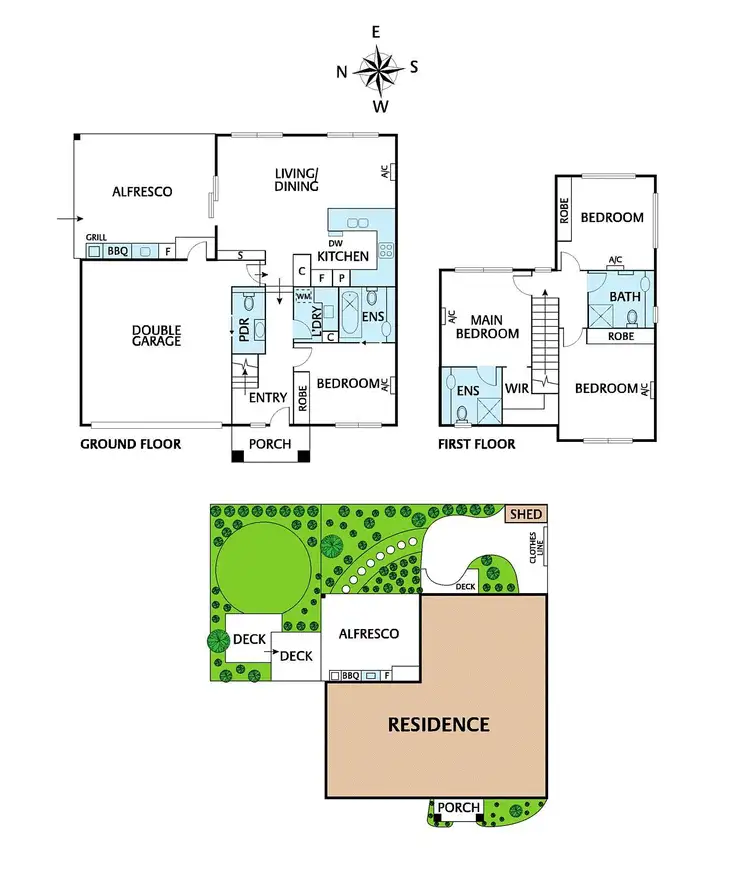 Floorplan of Homely townhouse listing, 2/10 Almay Grove, Heidelberg VIC 3084