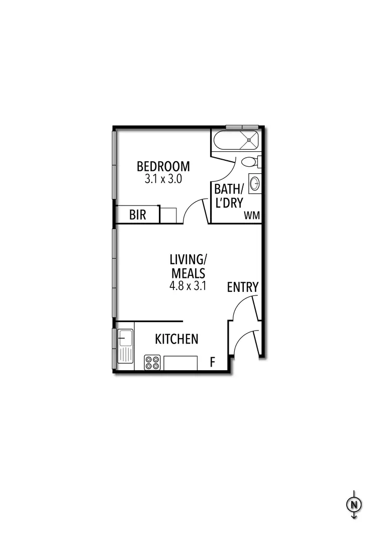 Floorplan of Homely apartment listing, 14/173 Union Street, Brunswick West VIC 3055