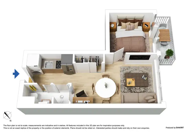 Floorplan of Homely apartment listing, 1208/181 A’Beckett Street, Melbourne VIC 3000