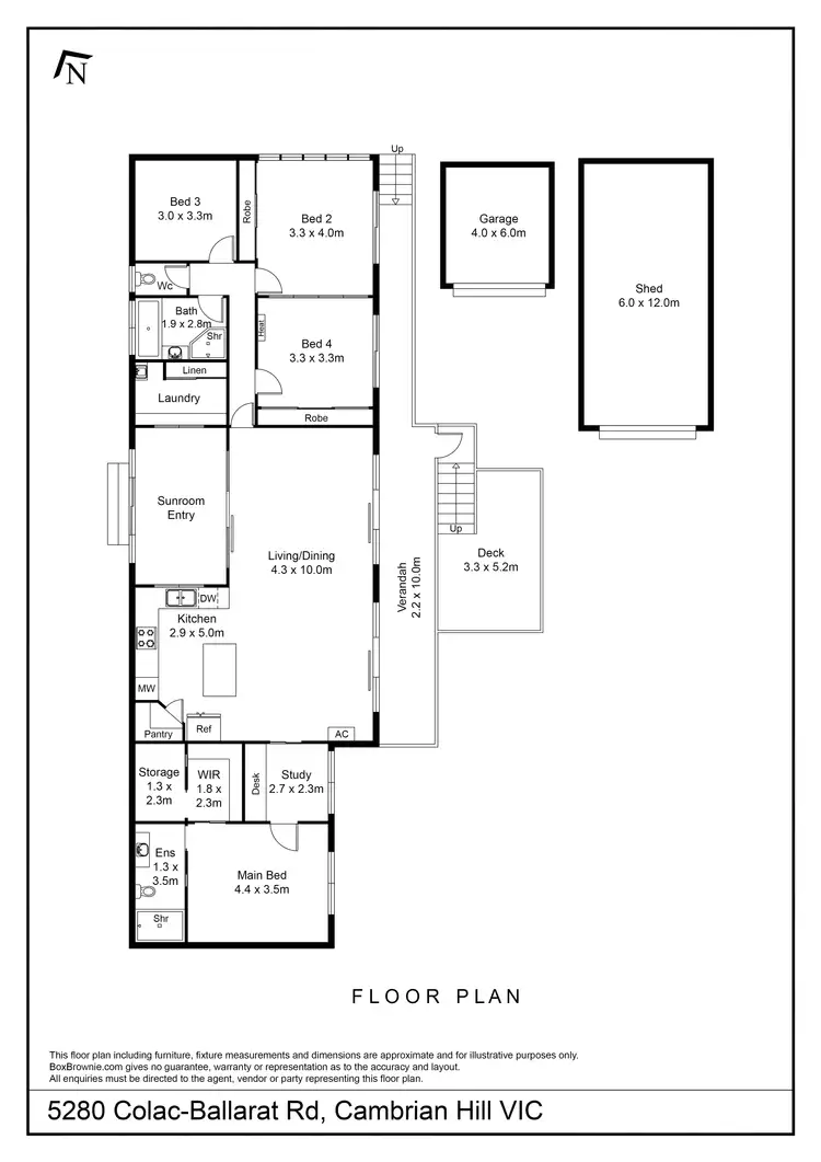 Floorplan of Homely house listing, 5280 Colac Ballarat Road, Cambrian Hill VIC 3352
