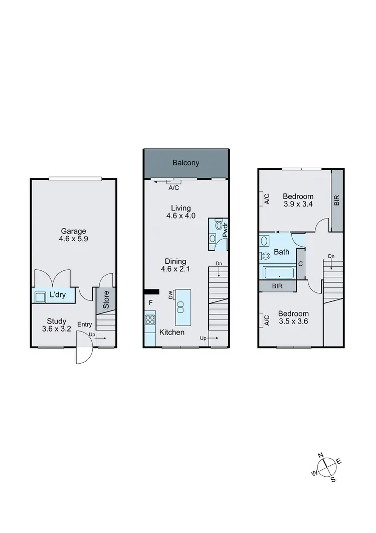 Floorplan of Homely townhouse listing, 20/6 Huckson Street, Dandenong VIC 3175