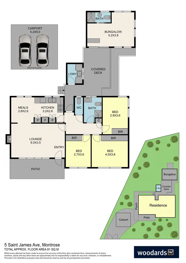 Floorplan of Homely house listing, 5 St James Avenue, Montrose VIC 3765