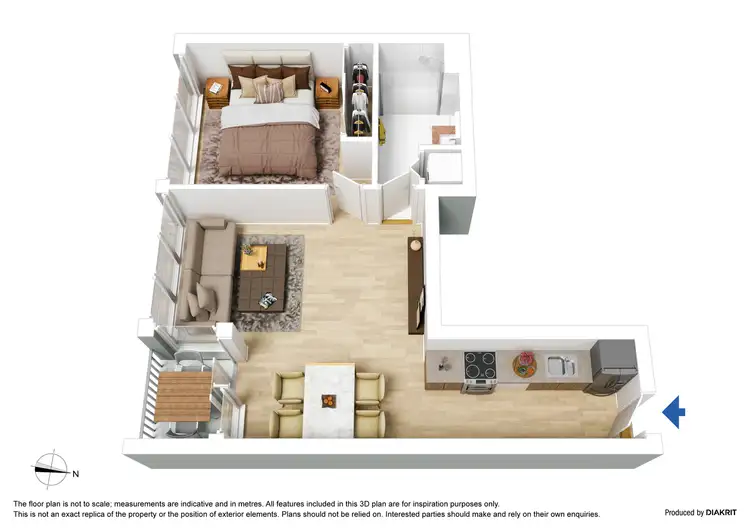 Floorplan of Homely apartment listing, 1512/601 Little Lonsdale Street, Melbourne VIC 3000