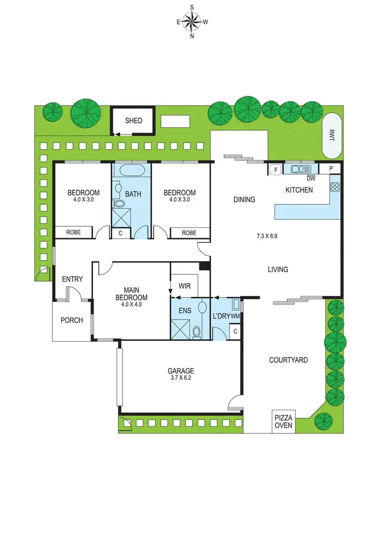 Floorplan of Homely townhouse listing, 4/20-22 Avon Street, Moorabbin VIC 3189