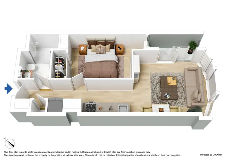 Floorplan of Homely apartment listing, 1211/23 Mackenzie Street, Melbourne VIC 3000