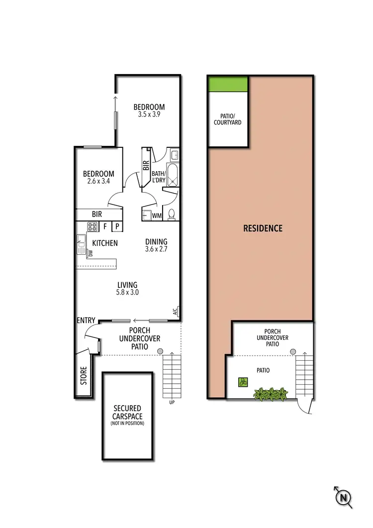 Floorplan of Homely apartment listing, 13/43 Jeffcott Street, West Melbourne VIC 3003