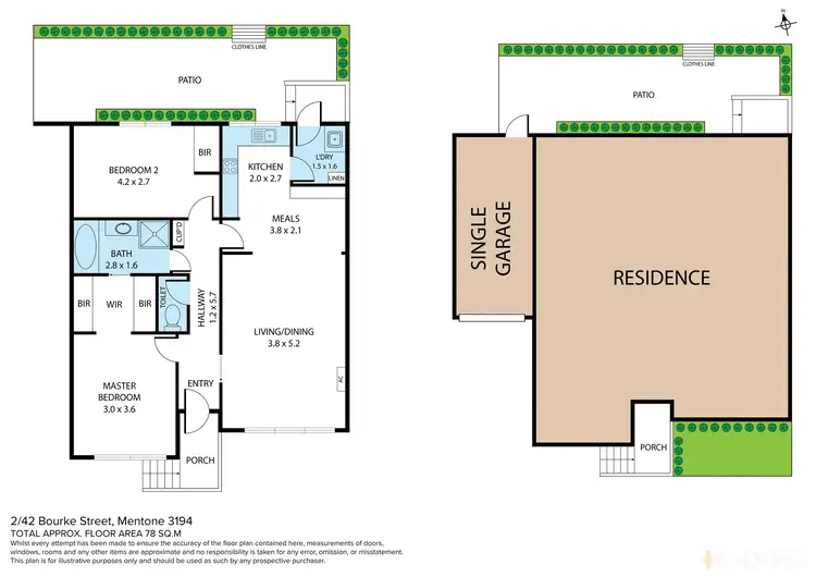 Floorplan of Homely unit listing, 2/42-44 Bourke Street, Mentone VIC 3194