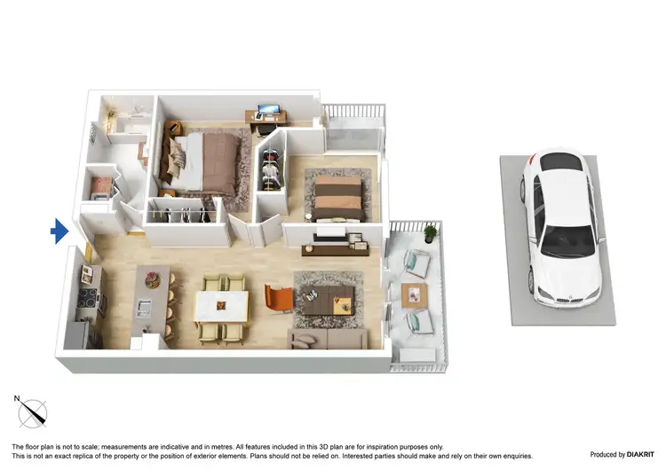 Floorplan of Homely apartment listing, 286/88 Kavanagh Street, Southbank VIC 3006