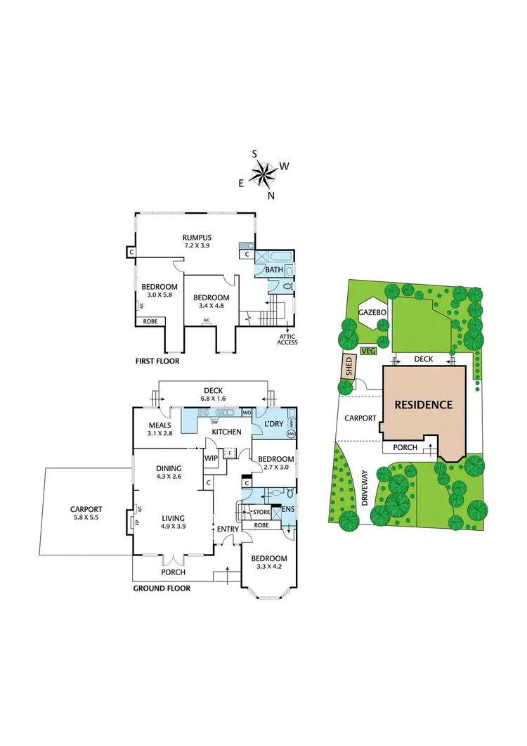 Floorplan of Homely house listing, 5 Jindalee Avenue, Yallambie VIC 3085