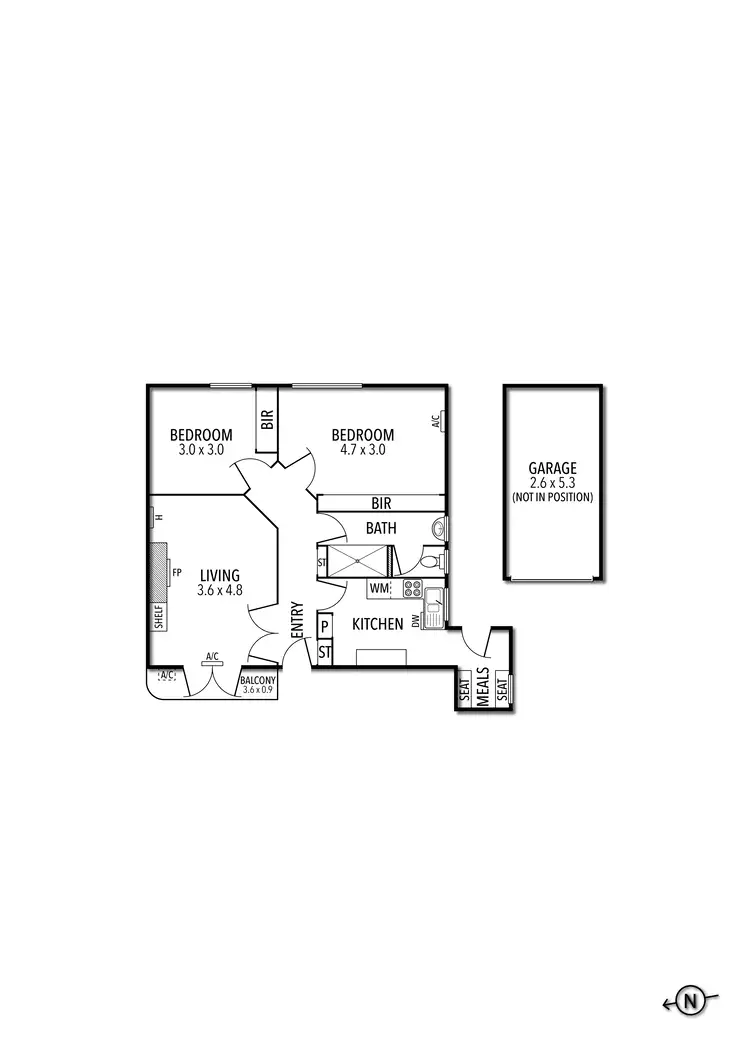 Floorplan of Homely apartment listing, 2/8 St Georges Grove, Parkville VIC 3052