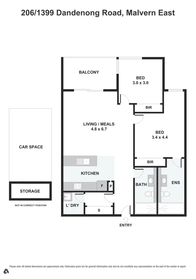 Floorplan of Homely apartment listing, 206/1399 Dandenong Road, Malvern East VIC 3145