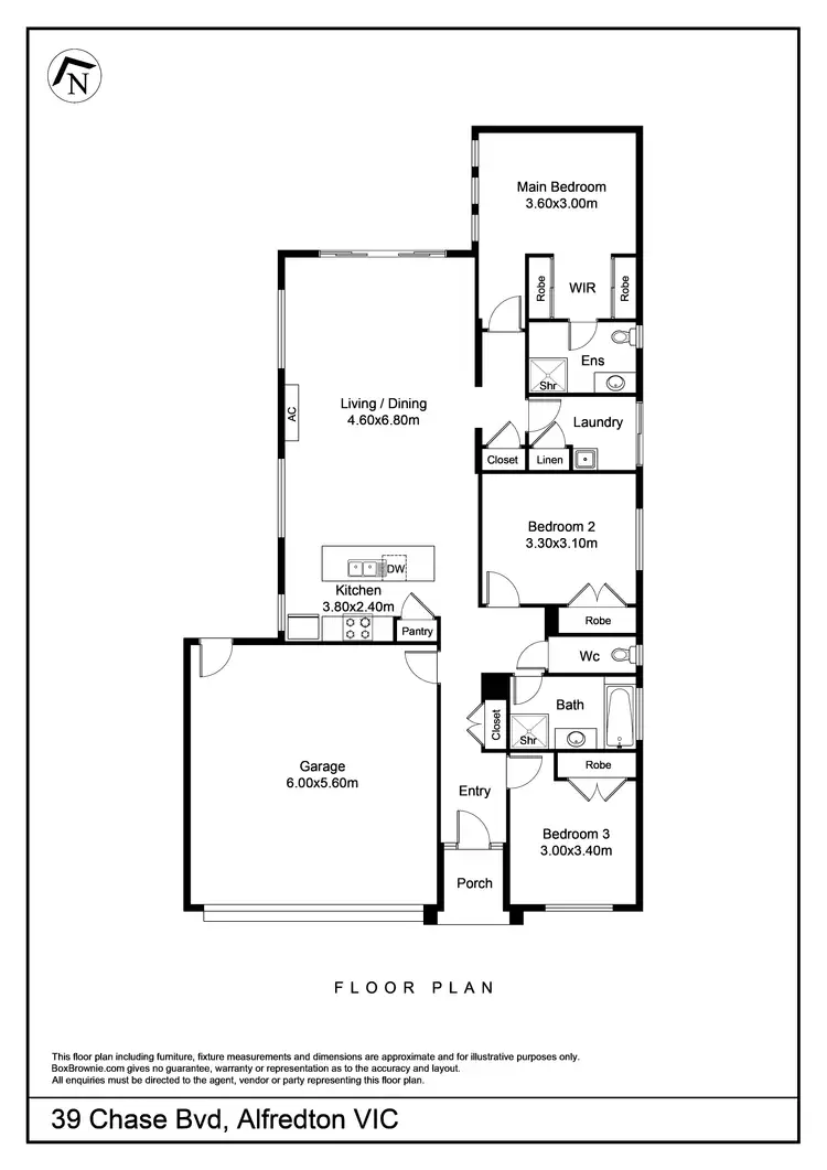 Floorplan of Homely house listing, 39 Chase Boulevard, Alfredton VIC 3350