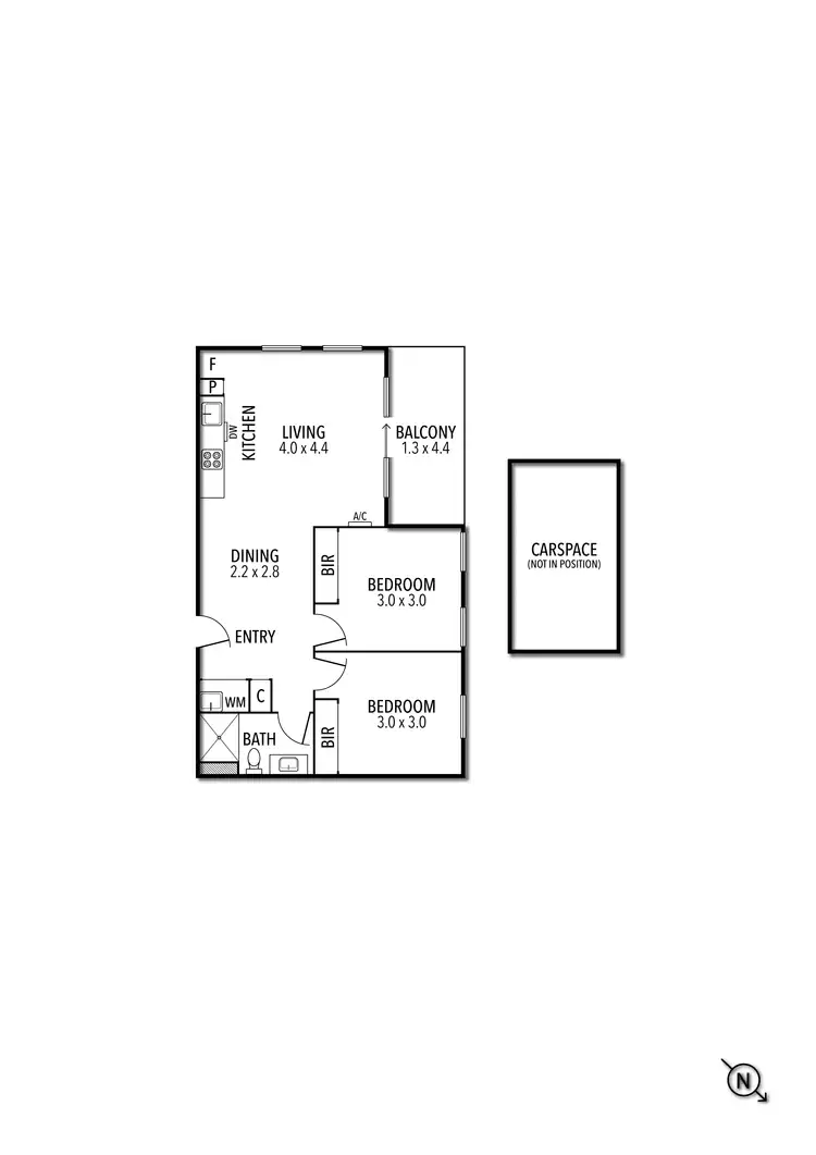 Floorplan of Homely apartment listing, 501/1005 Mt Alexander Road, Essendon VIC 3040