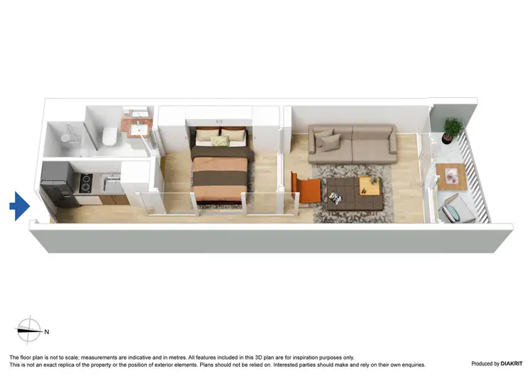 Floorplan of Homely apartment listing, 503/53 Batman Street, West Melbourne VIC 3003