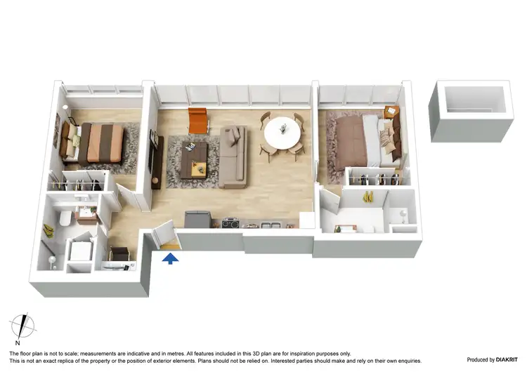 Floorplan of Homely apartment listing, 202/560 Lonsdale Street, Melbourne VIC 3000