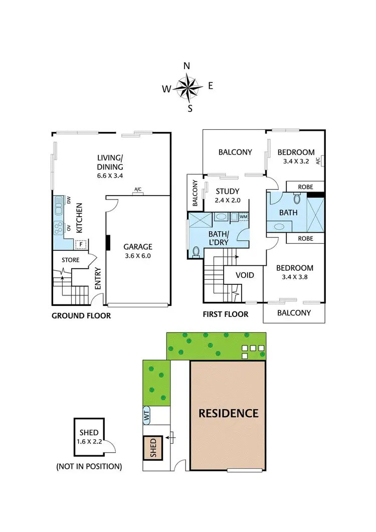 Floorplan of Homely townhouse listing, 3/51 Oriel Road, Ivanhoe VIC 3079