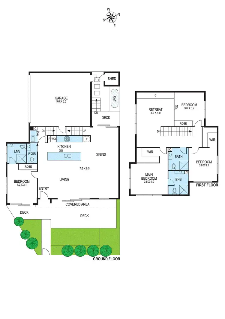 Floorplan of Homely townhouse listing, 1/1 Claire Street, Mckinnon VIC 3204