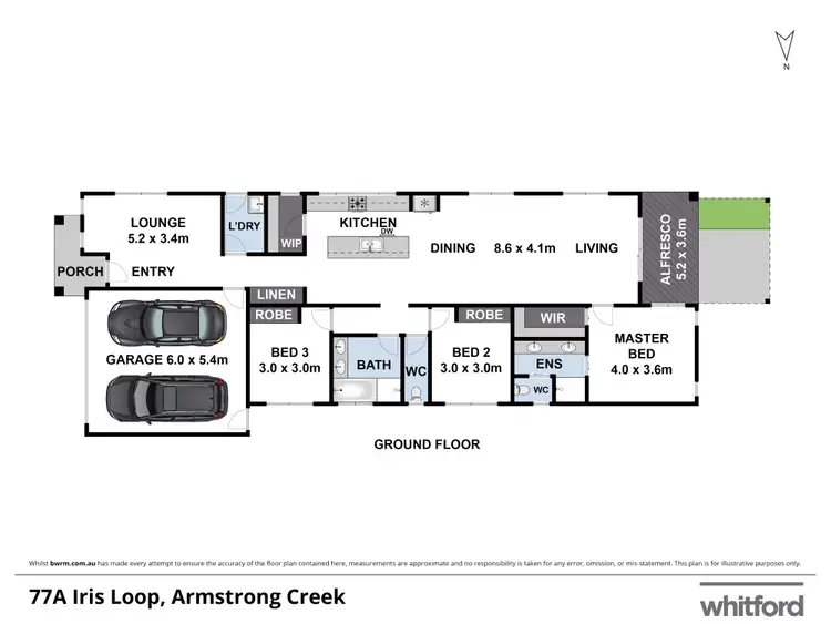 Floorplan of Homely house listing, 77A Iris Loop, Armstrong Creek VIC 3217
