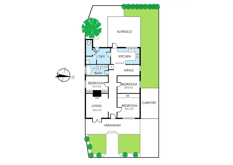 Floorplan of Homely townhouse listing, 21 Melrose Street, Mordialloc VIC 3195