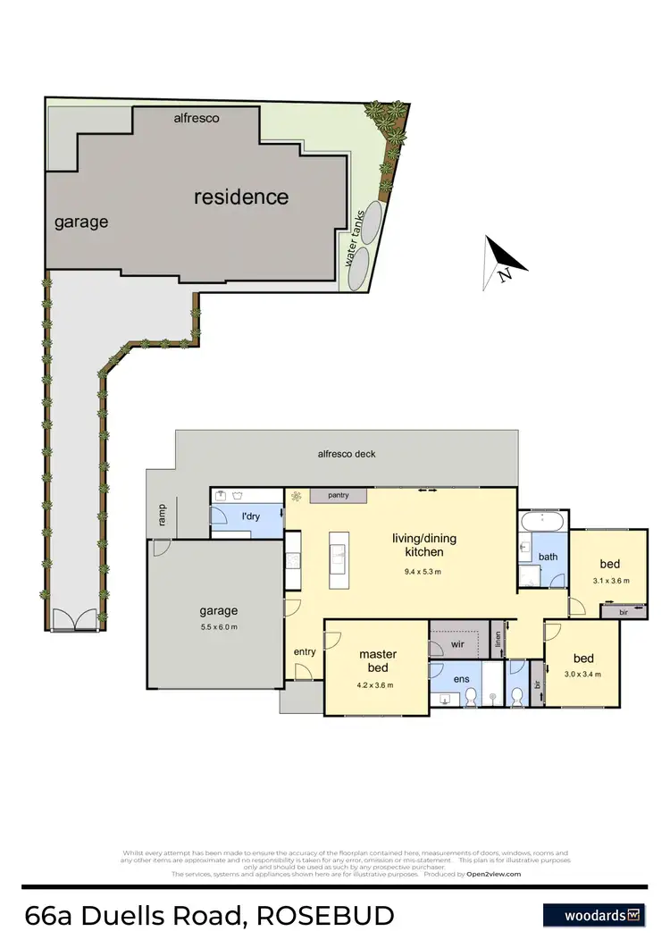 Floorplan of Homely unit listing, 66A Duells Road, Rosebud VIC 3939