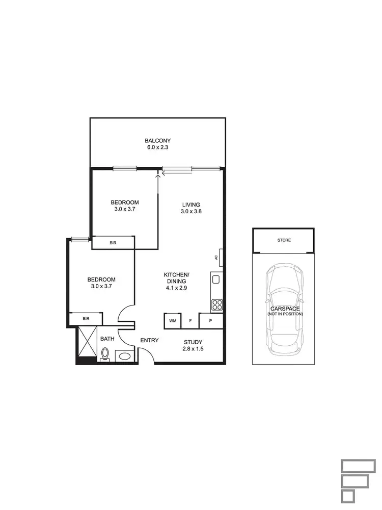 Floorplan of Homely apartment listing, 313/2 Caulfield Boulevard, Caulfield North VIC 3161