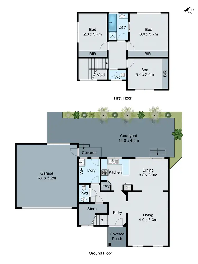 Floorplan of Homely townhouse listing, 2/11 Iona Street, Clayton VIC 3168