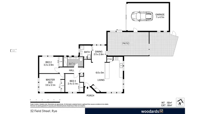 Floorplan of Homely house listing, 52 Field Street, Rye VIC 3941