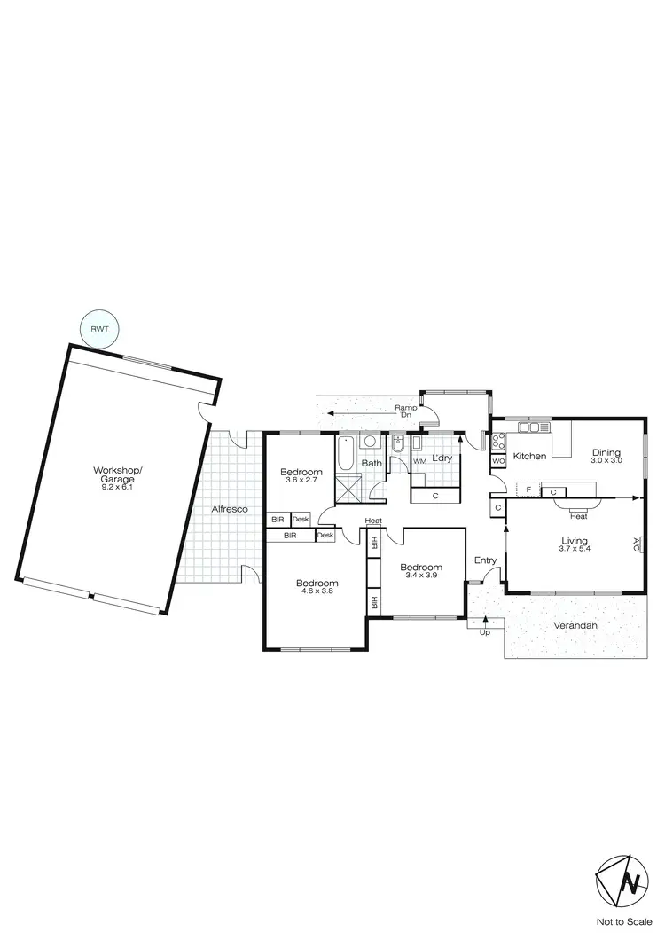 Floorplan of Homely house listing, 14 Pauls Crescent, Wendouree VIC 3355